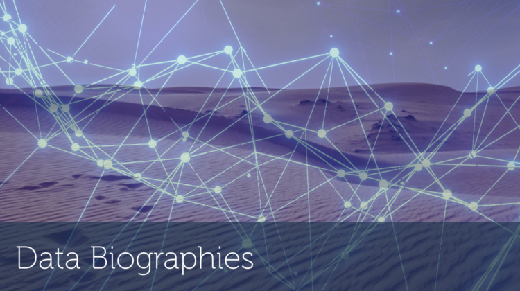 Data points, like light, scattered across a desert