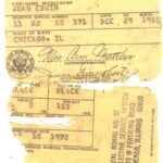 Torn remains of a Vietnam War draft card, dated 1972.